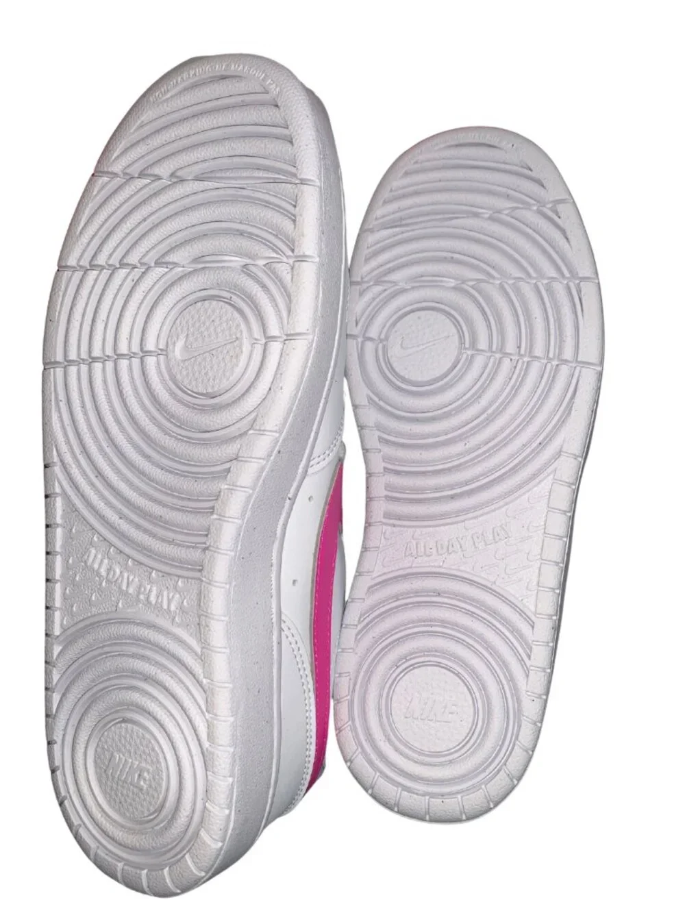 Nike Court Borough Low Recraft in White & Laser Fuchsia DV5456-113 US 6Y - NTG